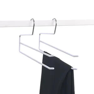Inspring metal wire hanger Multi 2 Layers Metal Open Ended Slacks Trouser Jeans Pants Hangers