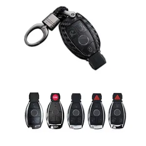 Karbon silikon araba uzaktan Key Fob vaka kapak için Mercedes benz CLS CLA GL R SLK AMG A B C S koruyucu kabuk anahtarlık