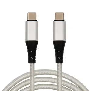 High Quality Nylon USB Type C Cable Fast Charging Mobile Phone Chargers 60W 3A Type C Data Cable