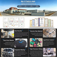 Dumbbell Berkualitas Tinggi BW dengan Berat Dalam Lbs, Grosir Pabrik, Beban Bebas untuk Latihan Kebugaran di Gym, Dumbell Berlapis CPU