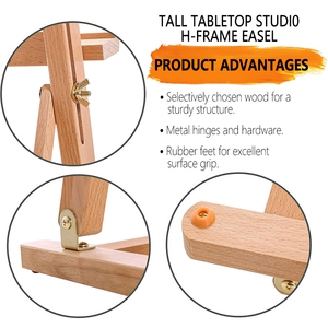 Caballete de mesa de madera ajustable, portátil, plegable, con estructura estable para artistas, para pintura, bocetos, lienzo, acrílico y óleo - Product Image 5