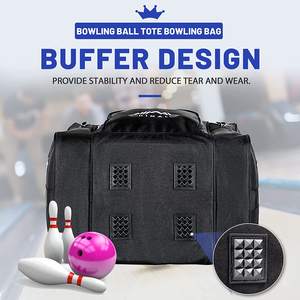 Sac de bowling sportif élégant et durable pour homme et femme, fabriqué sur mesure, pour une seule boule, sac fourre-tout avec support rembourré pour boule - Product Image 5