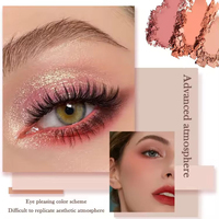 Palette de fards à paupières en poudre longue tenue, imperméable, de luxe, 4 couleurs, marque privée, végane, fini mat et scintillant, maquillage pour les yeux, vente en gros OEM