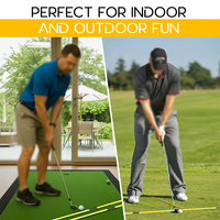 Kit de entrenamiento de palos de golf para alineación del club y guía del plano de swing, accesorios de práctica para entrenamiento en interiores y exteriores