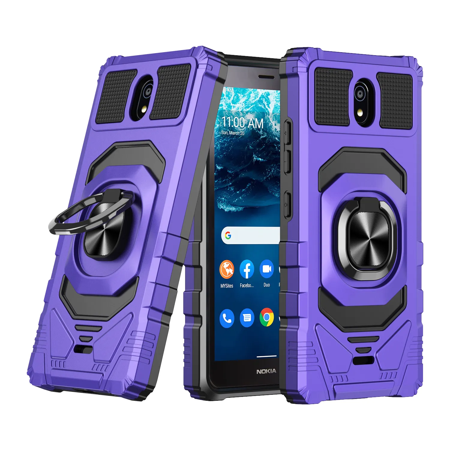 Casing ponsel untuk Nokia G100 N150DL casing cincin dudukan mobil magnetik untuk IPhone 15 Plus 14 Pro Max harga grosir