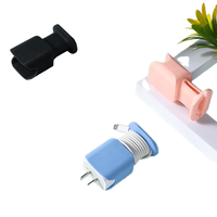 Protector de Silicona USB para Cable de Datos de iPhone, Caja de Almacenamiento Rectangular Multifuncional a Prueba de Polvo para Carga Rápida