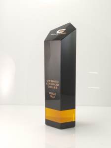 Troféu de Cristal Preto com Design Exquisito para Premiação, Coluna Pentagonal Personalizada como Lembrança - Product Image 3
