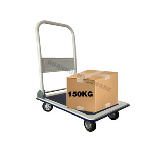 Lipat <span class=keywords><strong>Platform</strong></span> Trolley <span class=keywords><strong>Hand</strong></span> <span class=keywords><strong>Truck</strong></span> dengan Empat Roda - Product Image 4