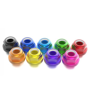 Nhà Máy Giá M14 M16 <span class=keywords><strong>M20</strong></span> hợp kim nhôm anodized hình lục giác mặt bích Nut din6923 - Product Image 3