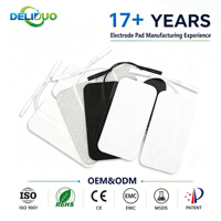 Électrodes TENS EMS rectangulaires en carbone de qualité supérieure, réutilisables, hypoallergéniques, 5*9 cm, pour appareil TENS