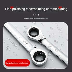Nhà máy một chiều Ratchet cờ lê hai đầu mận cờ lê trong Metric Hướng dẫn sử dụng tiết kiệm lao động có thể điều chỉnh Chrome-Kết thúc vật liệu thép - Product Image 5