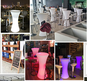 Düğün için Led ışık lüminesans yüksek Bar kokteyl masası - Product Image 5
