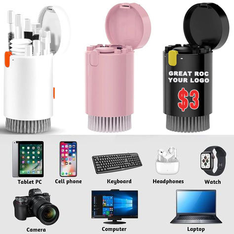 Great Roc OEM 20 in 1 Cleaning Kit Mobile Phones Computer Screen Cleaner Clean Kit with Storage Box for Phone Earbud Cleaning