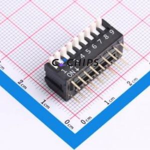 DP-09-K-T DIP Switch Through hole Component (THT) Switch Piano Key Single Pole Single Throw 9-Bit 2.54mm - Product Image 1