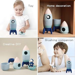 Juguetes apilables de cohetes de silicona para niños Juguetes a juego de <span class=keywords><strong>desarrollo</strong></span> de inteligencia para niños pequeños - Product Image 3