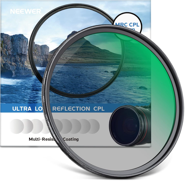 55MM CPL Polarizer Filter Ultra Slim 30 Layer Multi Resistant Nano Coatings HD Glass for Enhancing Photo Contrast