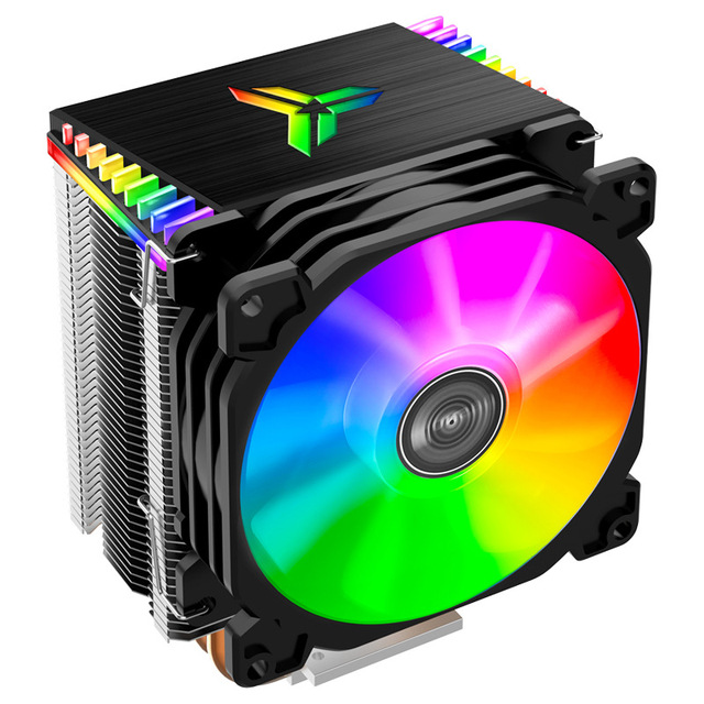 JOYOUS CR1400 Tower PWM Fan Desktop PC 5V RGB Lighting Four-Heat-Pipe Fluid Bearing CPU Cooler Chroma-Illumination