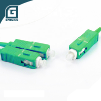 Gcabling China Outdoor 0.9mm Plc Splitter 1x2 2 cara Fiber Optic Splitter PLC Fiber 1/2 dengan sc Apc konektor untuk sistem FTTH