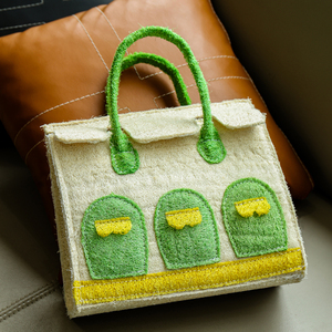 Sac à main DIY pour femme, grande capacité, tendance, ouvert, durable, portable, écologique, fait main, en loofah naturel, motif dessin animé - Product Image 4