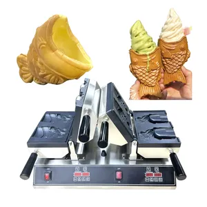 เครื่องทำวาฟเฟิลไฟฟ้า,เครื่องทำไอศกรีมโคน Taiyaki สำหรับอาหารถนนแบบญี่ปุ่น