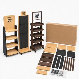 Espositore Moderno Personalizzato in Legno di Pino, Scaffale da Terra in Compensato per Negozi al Dettaglio, per Bevande, Alimenti per Animali, Cosmetici, OEM - Product Image 6