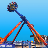 Manège à Pendule Géant 360° en Acier et Fibre de Verre pour Parc d'Attractions, Utilisation Extérieure/Intérieure, Haute Sécurité, Idéal pour Centres Commerciaux
