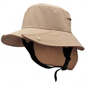 Outdoor Flat Top Wide Brim Fisherman Bucket <b>Hat</b> Quick Dry UV Protection Beach Surf <b>Hat</b> with Strap <b>Fishing</b> Travel Unisex - Product Image 2