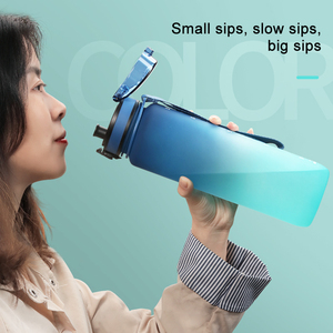 Botella Deportiva Personalizada de 1000 ml, Libre de BPA, con Degradado de Color, Fabricada con Tritán Ecológico, Unisex, para Fitness, Ejercicio y Motivación - Product Image 3