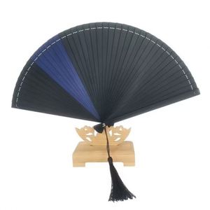 Black Painted Imitated Silk Fabric Bamboo Handheld Folded Fan Wedding Party Favors Baby <b>Shower</b> Gifts with Gift <b>Bags</b> Eco-friendly - Product Image 3