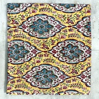 Tela de Algodón Estampada en Bloque, Ecológica, Ligera, para Coser, Tapicería, Cortinas, Confección de Vestidos, Hecha a Mano en India, con Diseño Floral