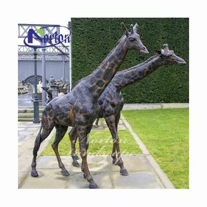Decorazione esterna bronzo animale Giardino statua antico bronzo metallo ottone giraffa <span class=keywords><strong>Statue</strong></span> scultura per la vendita - Product Image 1
