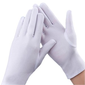 Spandex <b>Gloves</b> White <b>Thin</b> Short Elastic Dance Jewelry <b>Gloves</b> Unisex Sweat Wicking Breathable Non Slip Food Processing - Product Image 4
