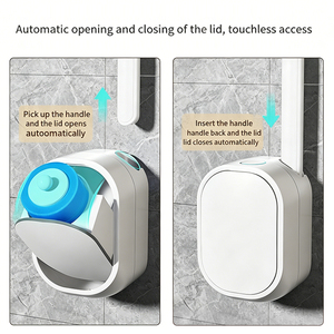 <span class=keywords><strong>Brosse</strong></span> de <span class=keywords><strong>toilette</strong></span> murale jetable multifonctionnelle avec support et éponge, <span class=keywords><strong>brosse</strong></span> de nettoyage à long manche - Product Image 4