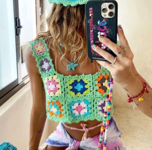 <span class=keywords><strong>Gilet</strong></span> en <span class=keywords><strong>crochet</strong></span> fait main ajouré bohème pour l'été et la plage - Product Image 3