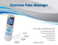 4 sorties électriques TENS EMS Stimulateur musculaire nerveux Appareil de massage corporel à impulsion numérique