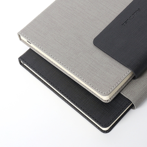 2025 kinh doanh thiết kế mới thời trang màu đen xám A5 PU máy tính xách tay da với đóng cửa từ - Product Image 6