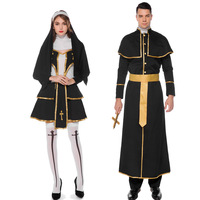 Nun Cosplay Dress for Men and Women, Priest Costume