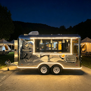 CE Certified Stainless Steel <b>Waffle</b> Concession Burger Trailer Mobile Milkshake Food Truck - Product Image 3