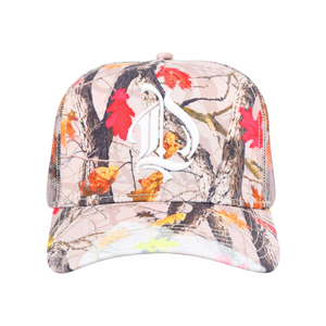 หมวกแก๊ปตาข่ายลายใบไม้พรางตัวแบบมีโลโก้สั่งทำจากจีน สำหรับกิจกรรมกลางแจ้งและสวมใส่สบายๆ - Product Image 2