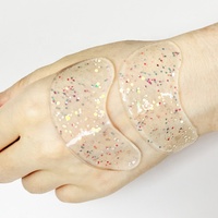 Patchs Hydrogel Contour des Yeux Véganes Effet Pailleté à l'Acide Hyaluronique et au Rétinol, Anti-rides, Anti-cernes et Anti-poches, Marque Blanche