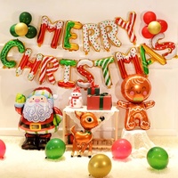 Ballon en aluminium en forme de couronne de Noël pour la décoration de fête de Noël, mur, fenêtre, maison, vacances
