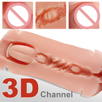 Masturbateur double extrémité 2 en 1 réaliste oral et vaginal avec doublure souple amovible, coque noire et bordure dorée, jouet sexuel masculin