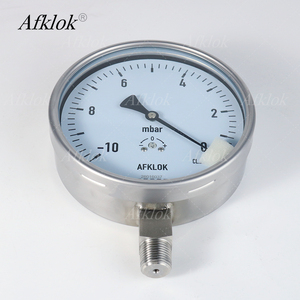 글리세린 충전 충격 방지 유압 시스템 오일 가스 압력계가 있는 스테인리스 스틸 케이스 마노미터 - Product Image 1