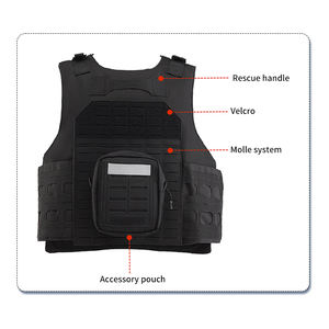 SIVI セキュリティベスト 迷彩 タクティカルプレートキャリアベスト 多機能タクティカルベスト クイックリリース - Product Image 2