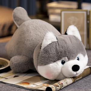 Peluche Chien Husky Saite <span class=keywords><strong>Doodle</strong></span> Lie Q Edition Chai, Super Douce, Personnalisable, ODM, Vente en Gros Transfrontalière - Product Image 6