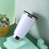 Mug à bière classique en acier inoxydable à double paroi isolé sous vide avec ouvre-bouteille intégré, écologique, pour fêtes et camping