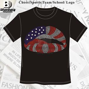 แผ่นรีดพลอยเทียมด้วยความร้อนดีไซน์แบบลอกลายแผ่นโลโก้ตามสั่งแผ่นพลอยเทียมร้อนสำหรับงานปาร์ตี้เชียร์ลีดเดอร์ - Product Image 3