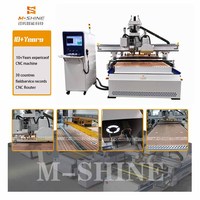 Mesin CNC ATC Jinan M-shine Pabrik Cina, Router Pengganti Alat Otomatis untuk Mesin Pertukangan Kayu dan Furnitur