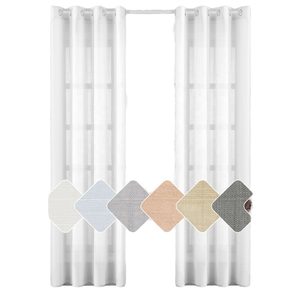 <span class=keywords><strong>Tende</strong></span> Semitrasparenti <span class=keywords><strong>Bianche</strong></span> con Occhielli per Soggiorno e Camera da Letto, con Filtraggio della Luce e Privacy, Mantovane Trasparenti - Product Image 1