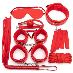 Hete BDSM seksspeeltjes sexy slavenleren uitrusting SM fetish bondage kit fetish handboeien bondage beperkingen voor zweep bondage kit - Product Image 6